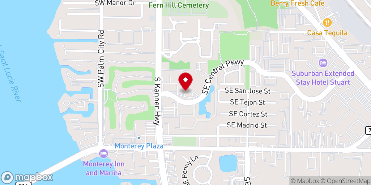 Map showing location of Treasure Coast Unitarian Universalist Congregation