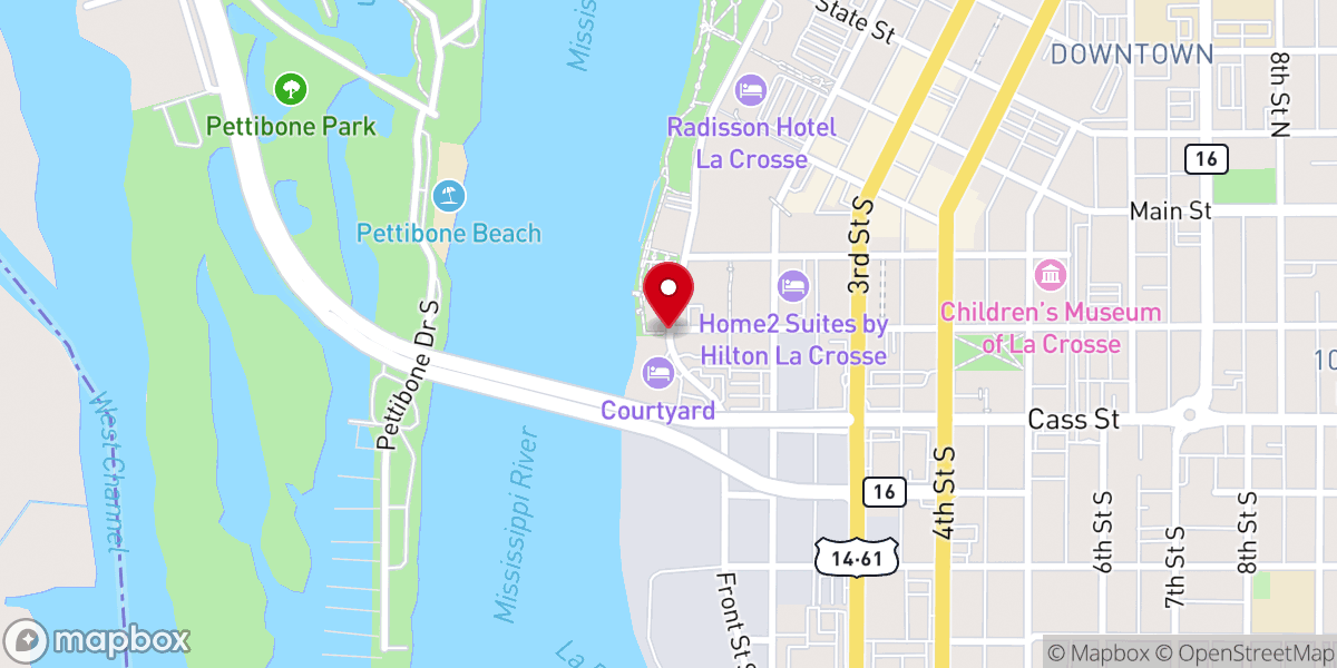 Map showing location of Celebrations on the river
