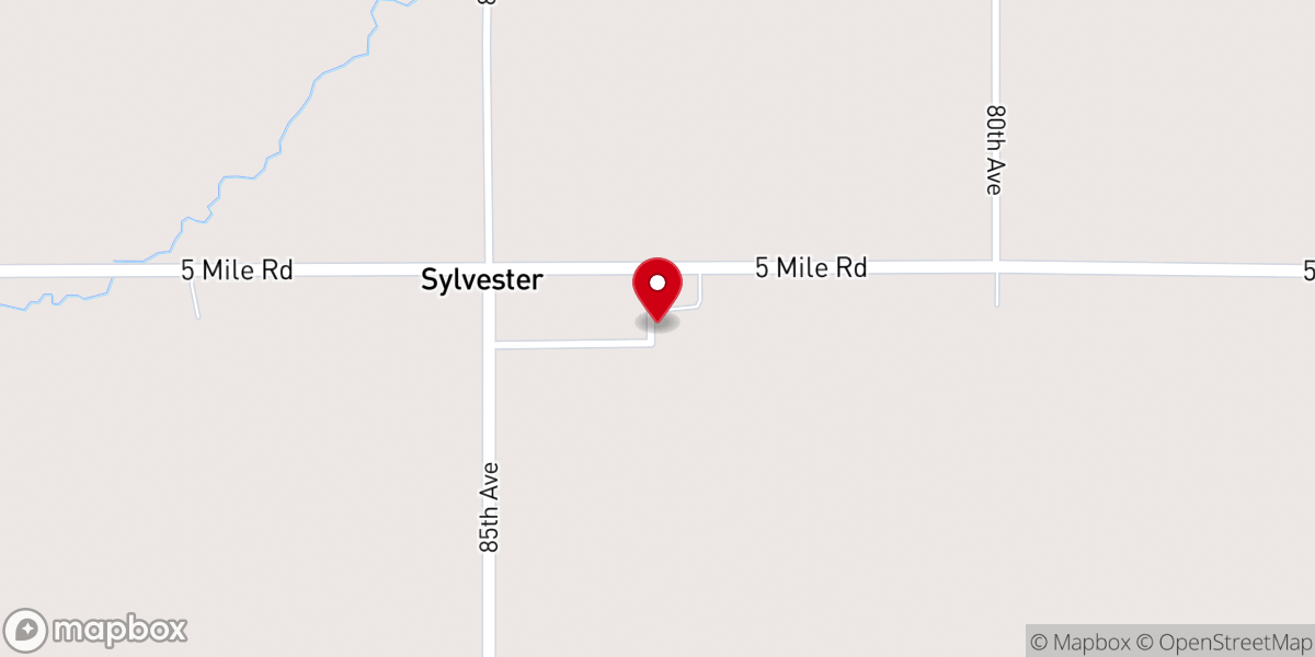 Map showing location of Sylvester Community Church