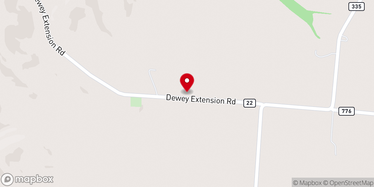 Map showing location of Stockdale Church