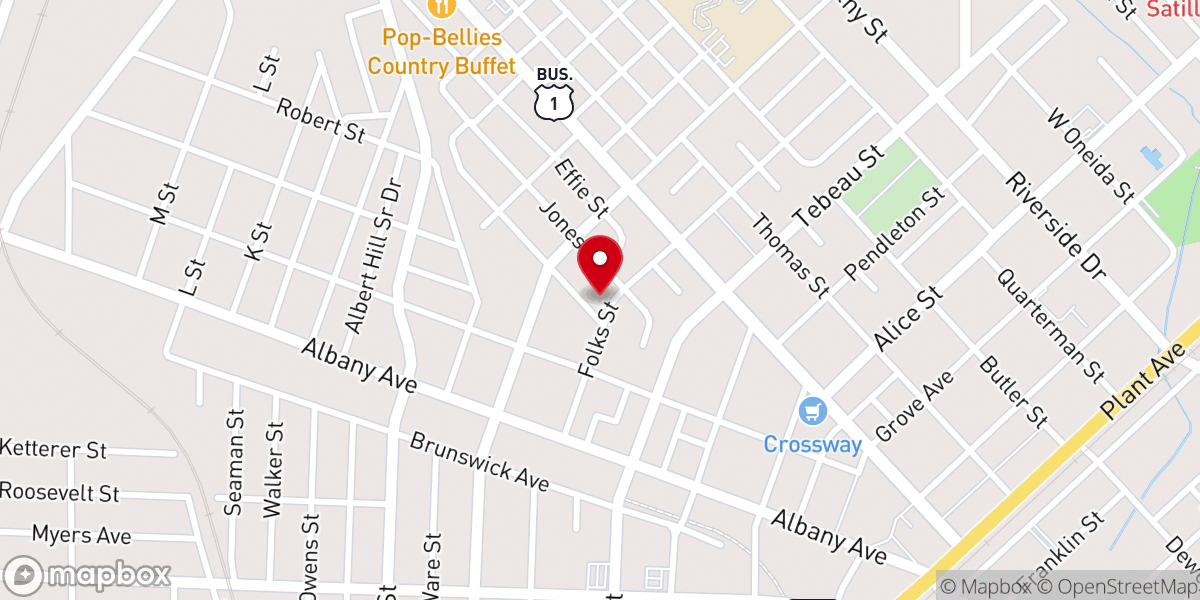 Map showing location of Macedonia Baptist Church