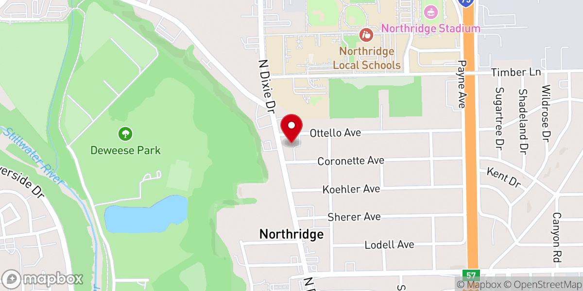 Map showing location of Higher Ground United Methodist