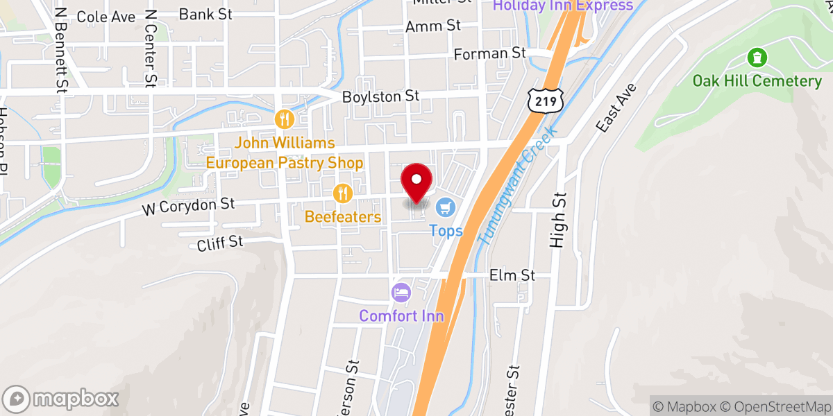 Map showing location of St Bernards Catholic Church