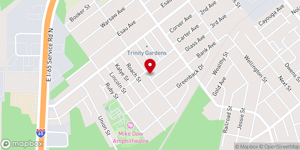 Map showing location of Mount Calvary Primitive Baptist Church