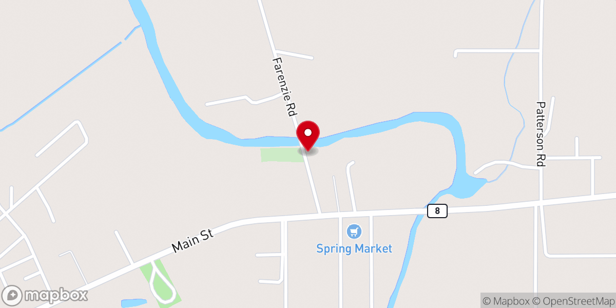 Map showing location of Faranzie Baptist Church