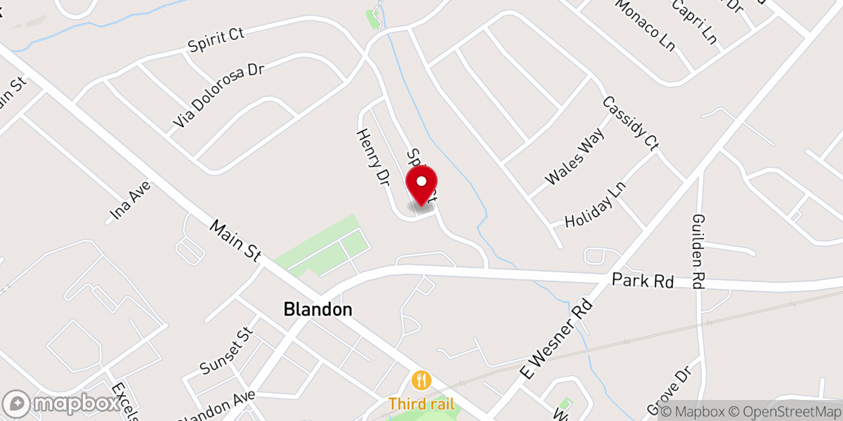 Map showing location of Zion Church of God
