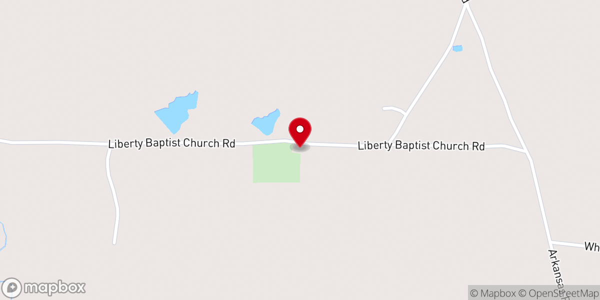 Map showing location of Liberty Baptist Church
