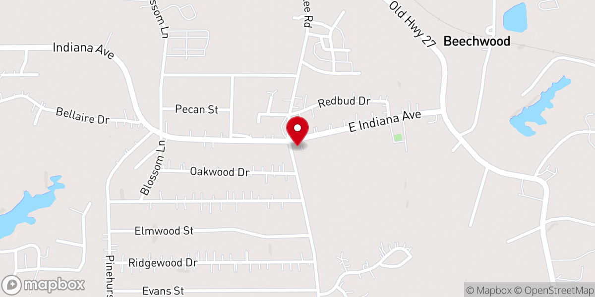 Map showing location of Refuge Church