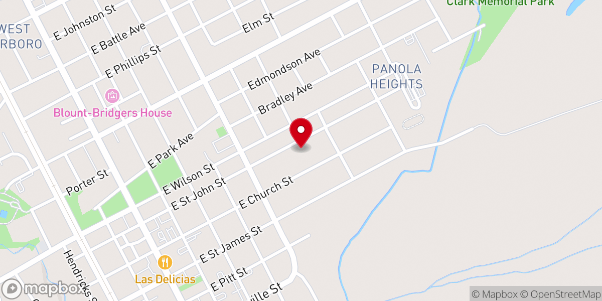 Map showing location of Union Baptist Church