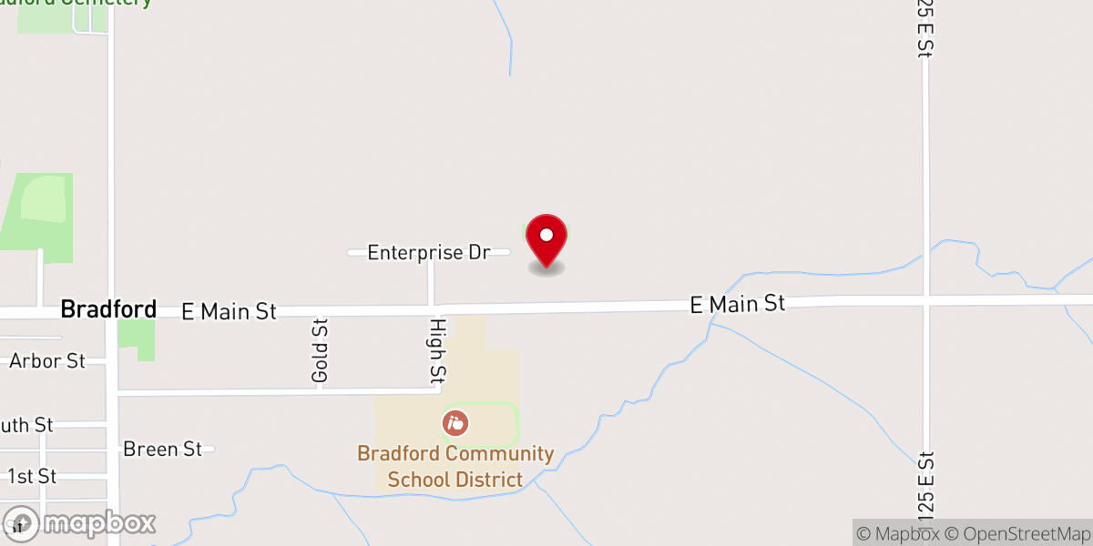 Map showing location of Apostolic Christian Church