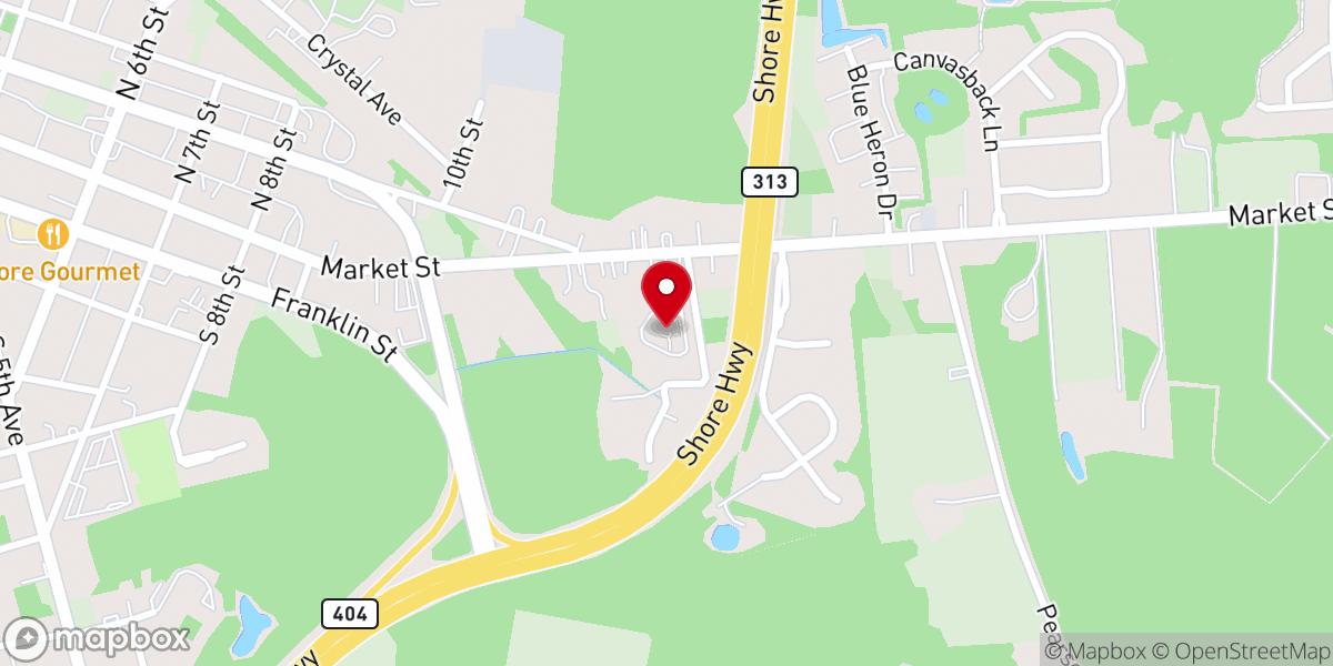 Map showing location of Harmony Baptist Church
