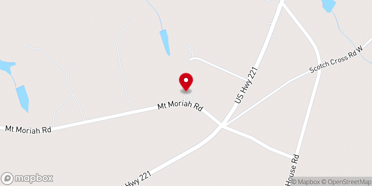 Map showing location of First Mount Moriah Church