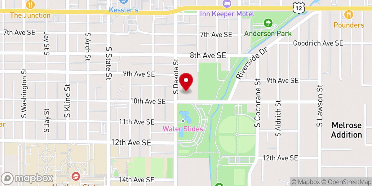 Map showing location of Trinity Lutheran Church