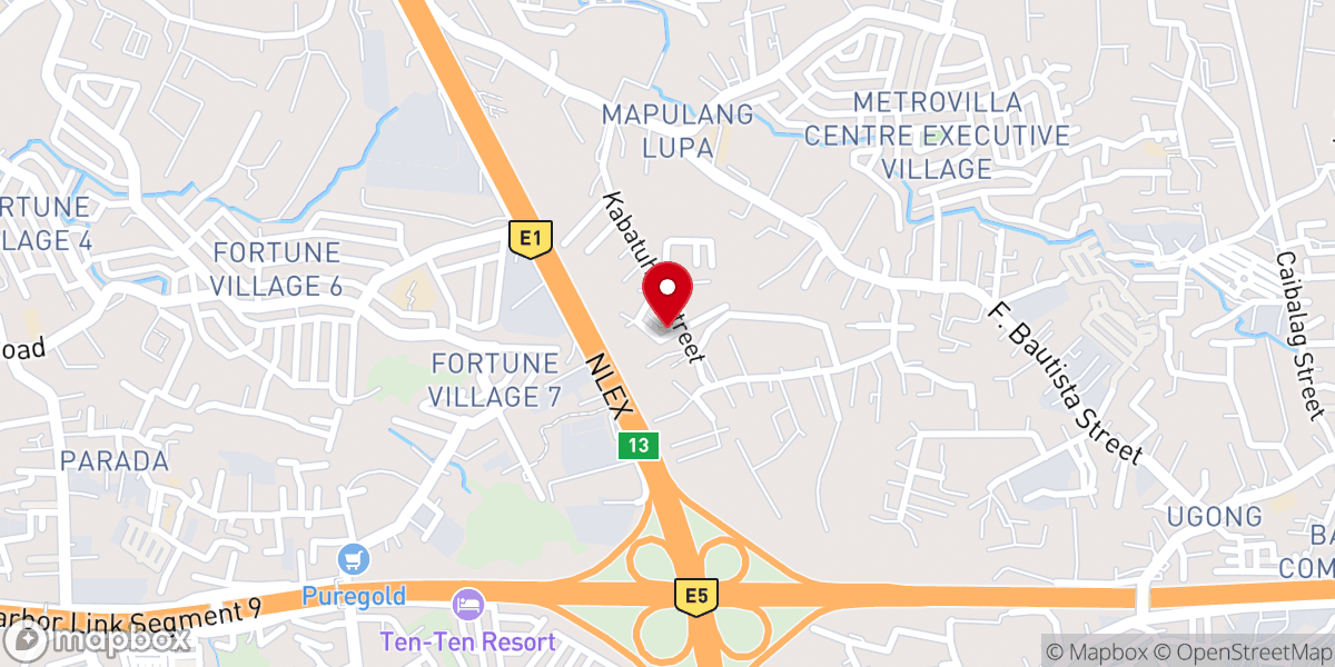 Map showing location of Valezuela City Baptist Church
