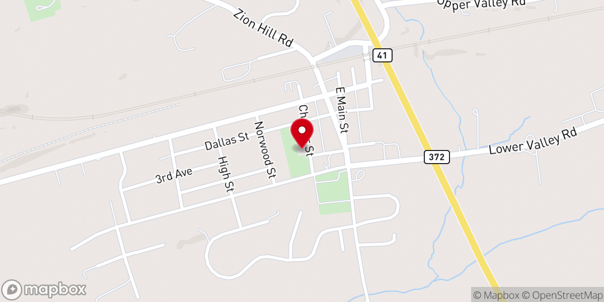 Map showing location of Faith Community United Methodist Church