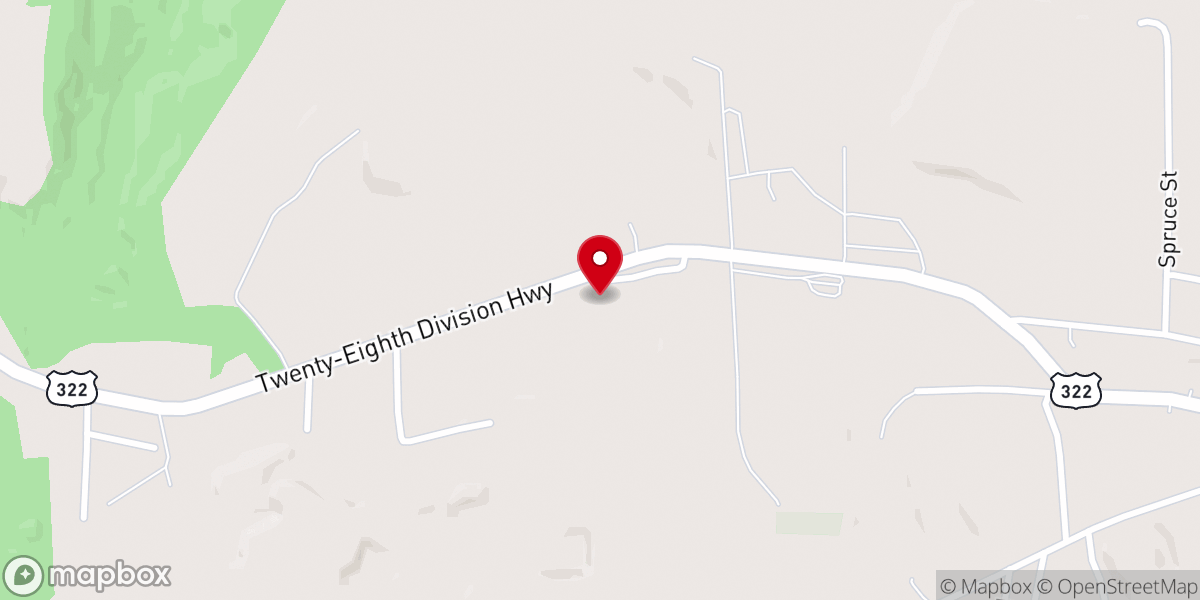 Map showing location of Joe's Gym
