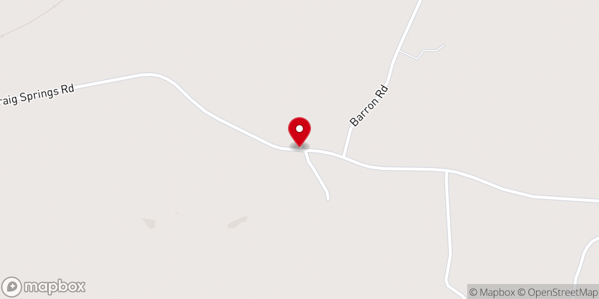 Map showing location of Mt Airy Baptist Church