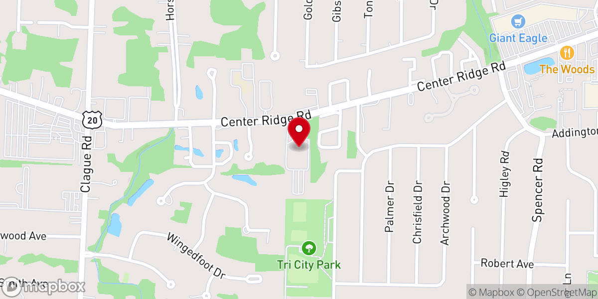 Map showing location of St. Demetrios Greek Orthodox Church