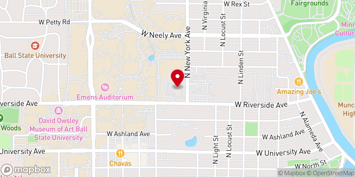 Map showing location of First Presbyterian Church