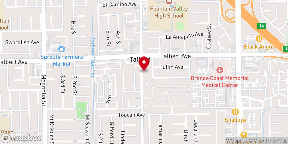 Map showing location of All Saints Anglican Church