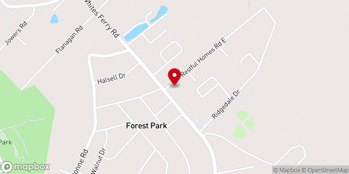 Map showing location of Fair Park Baptist Church