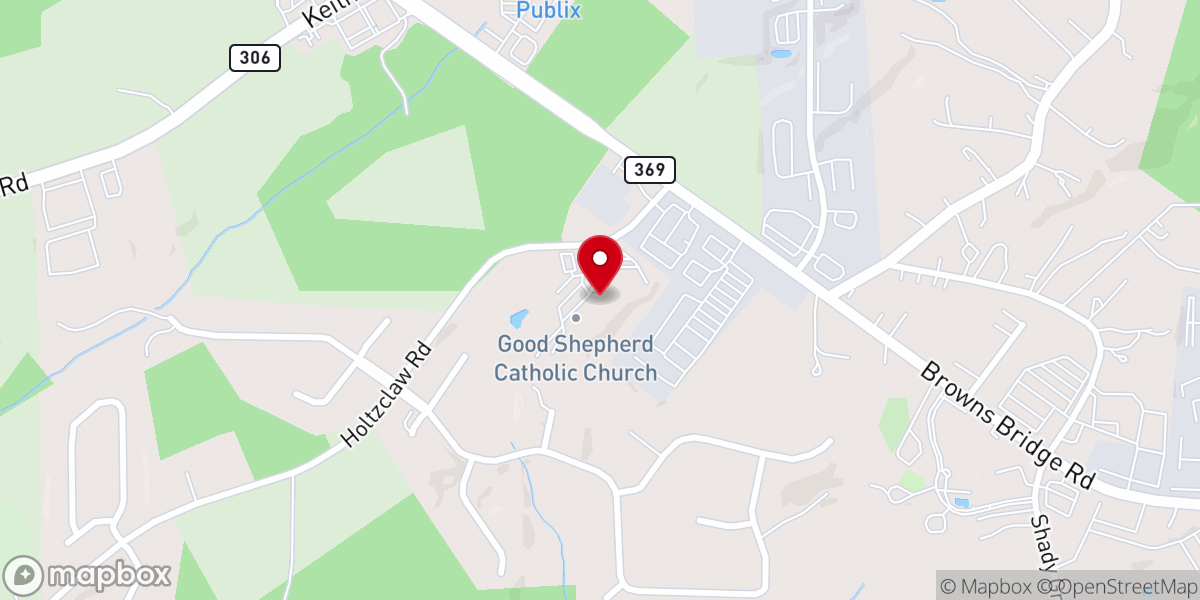 Map showing location of Good Shepherd Catholic Church