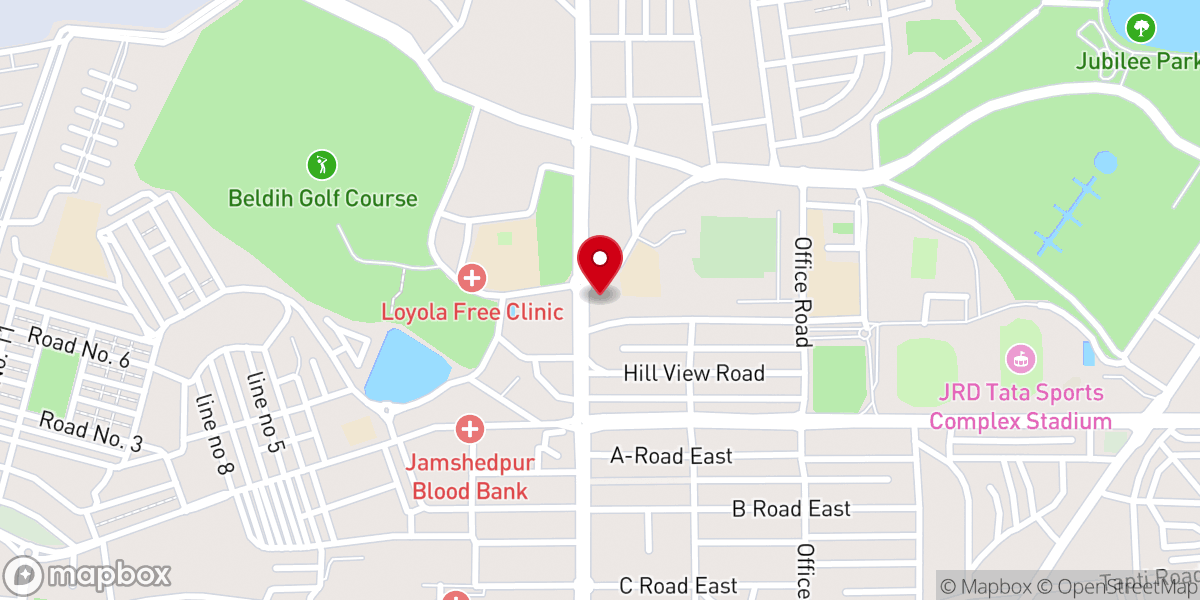 Map showing location of Beldih Baptist Church