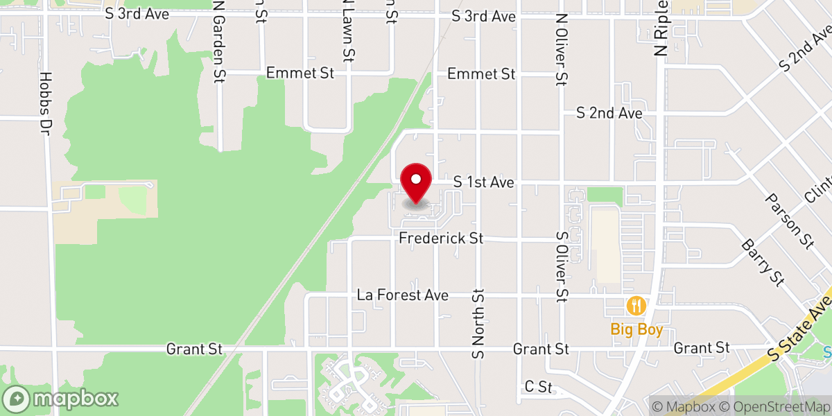 Map showing location of Saint John the Baptist Catholic Church
