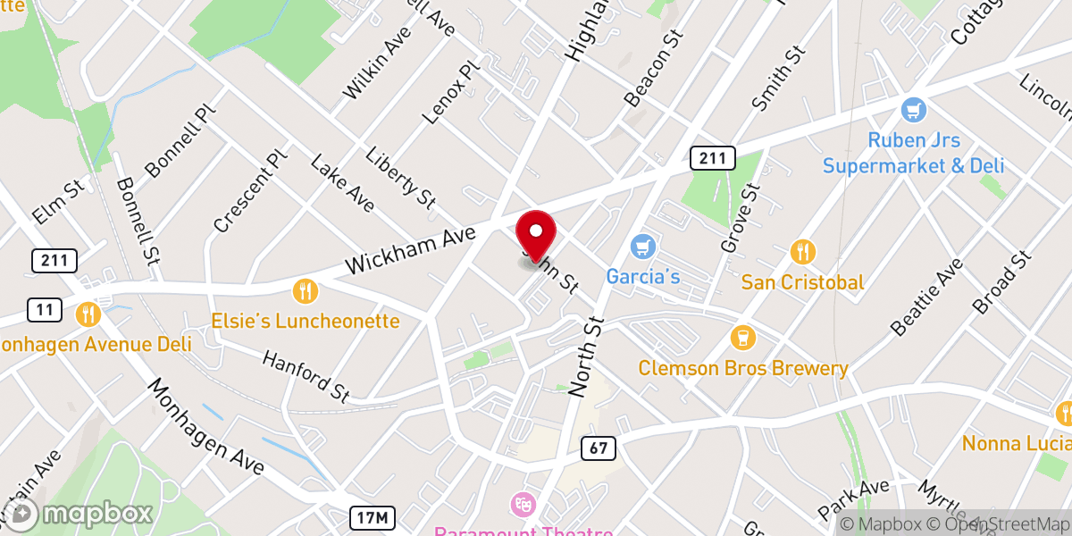Map showing location of Hermanos Unidos en Cristo
