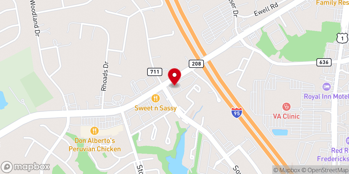Map showing location of Calvary chapel of spotsylvania