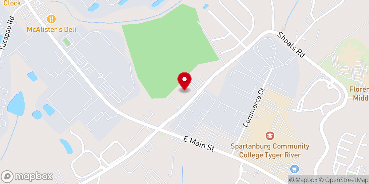 Map showing location of Middle Tyger YMCA Family Center
