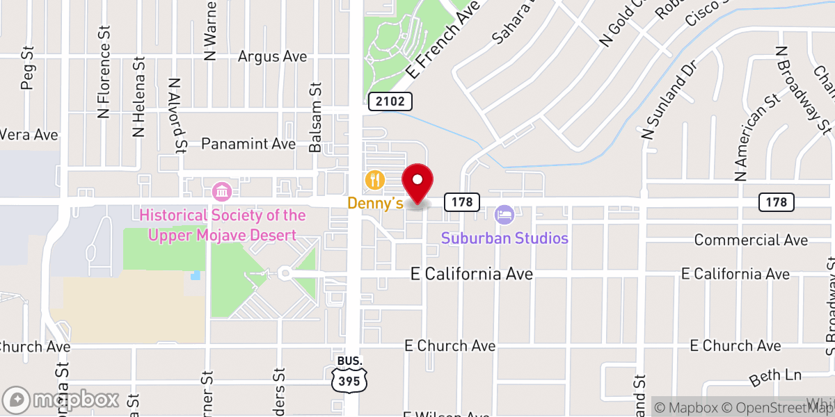 Map showing location of Kern County Human Services Ridgecrest