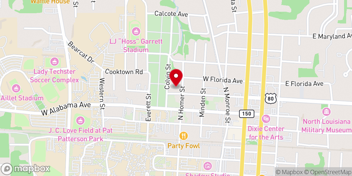 Map showing location of The Bridge Community Church (Downtown Campus)