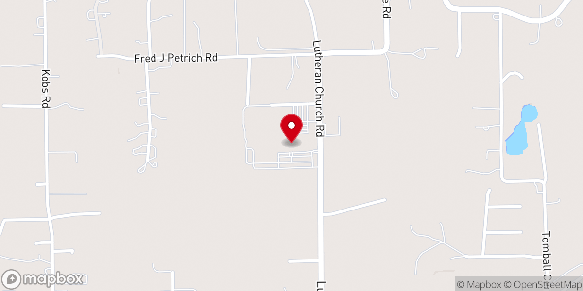 Map showing location of Salem Lutheran Church