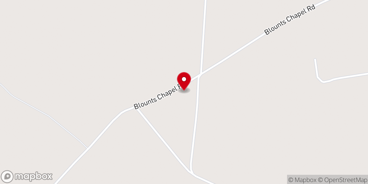 Map showing location of Blounts Chapel