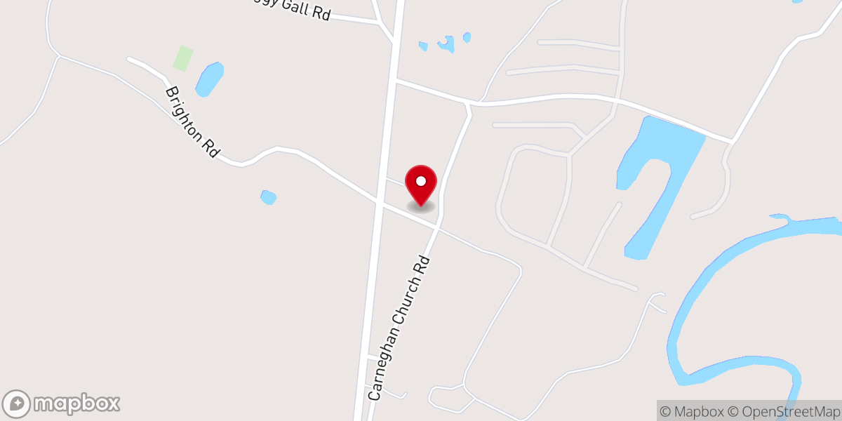 Map showing location of Emanuel Baptist Church