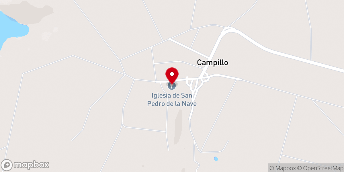 Map showing location of Iglesia de San Pedro de la Nave