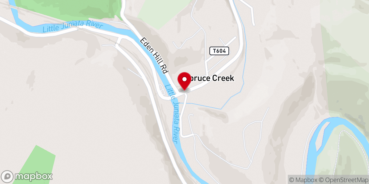 Map showing location of Spruce Creek