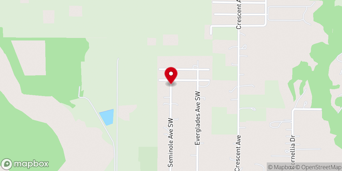 Map showing location of Palmdale Baptist Church