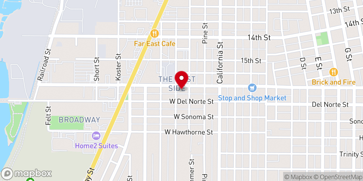 Map showing location of North Coast Ministries