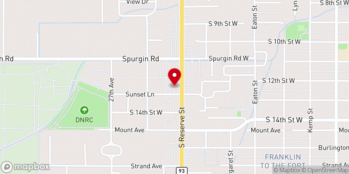Map showing location of Prince of Peace Lutheran Church