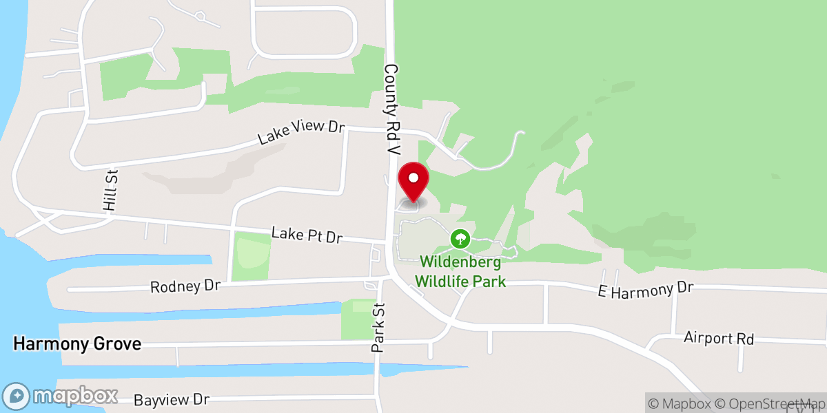 Map showing location of Fellowship Baptist Church