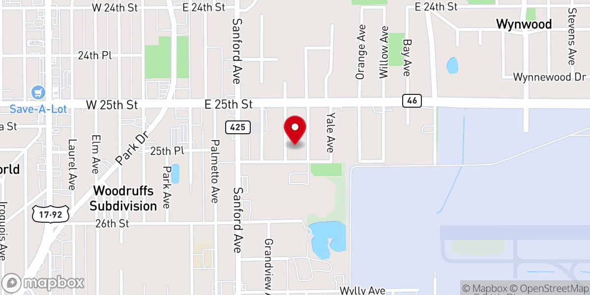 Map showing location of Grace United Methodist Church