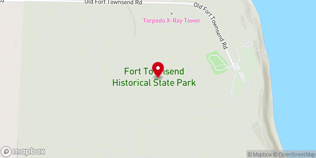 Map showing location of Fort Townsend Historical State Park
