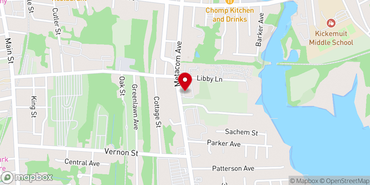 Map showing location of Saint Thomas the Apostle Catholic Church