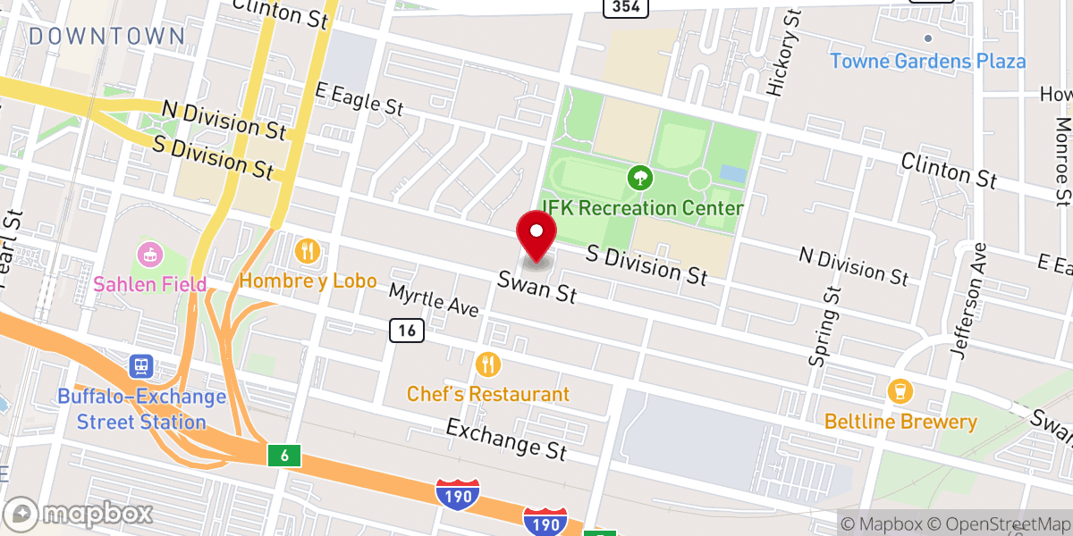 Map showing location of First Shiloh Baptist Church