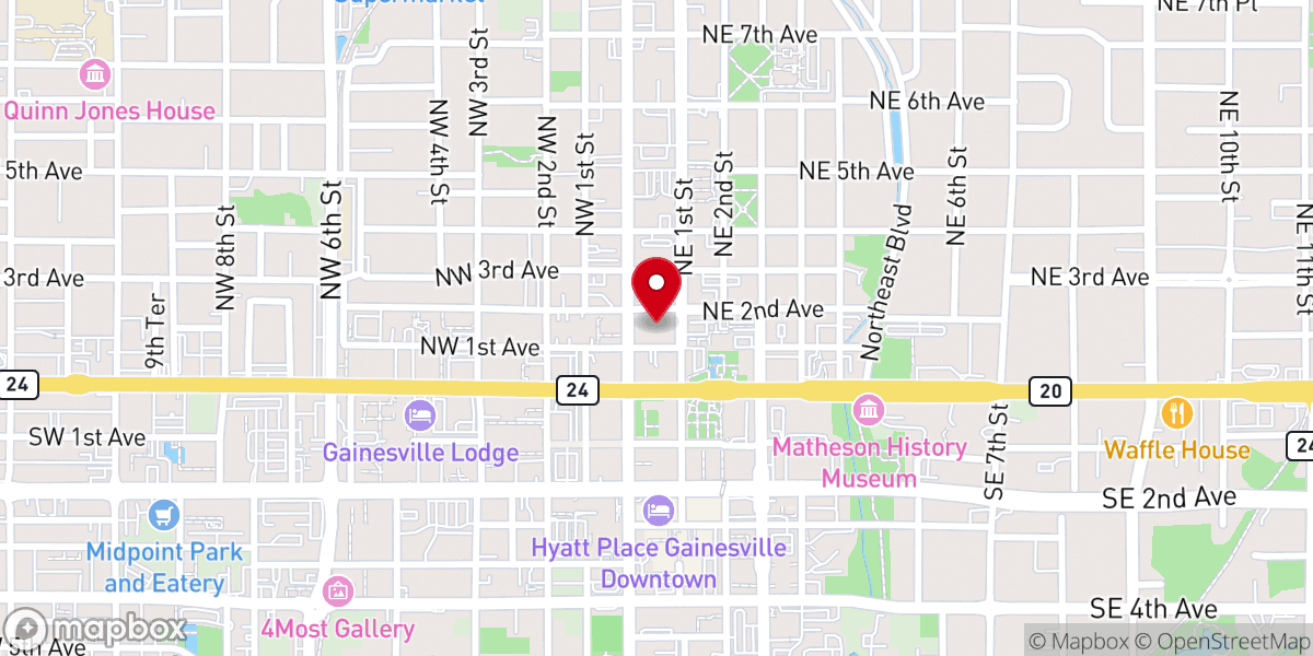 Map showing location of Holy Trinity Episcopal Church