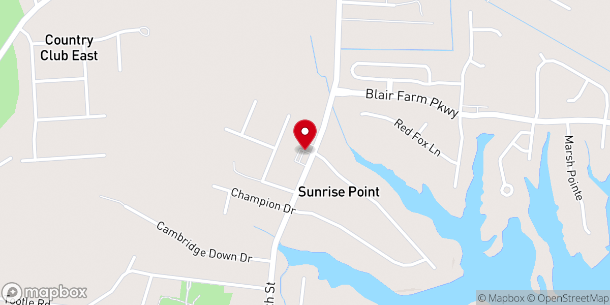 Map showing location of Temple Baptist Church