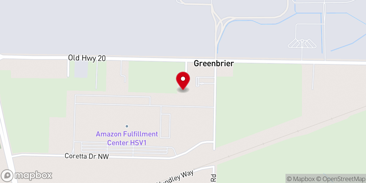 Map showing location of Greenbrier Church of Christ