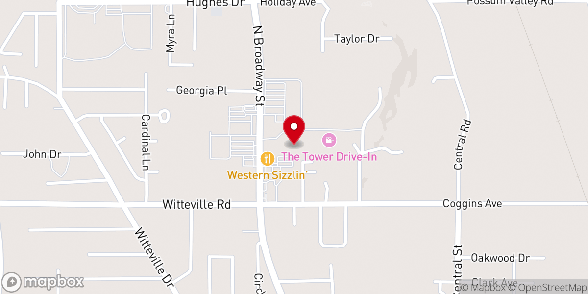 Map showing location of The Gathering Church